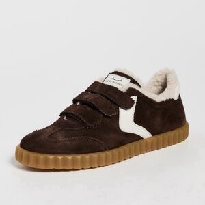 NWT VOILE BLANCHE Ines Fringe Sneakers in Dark Brown